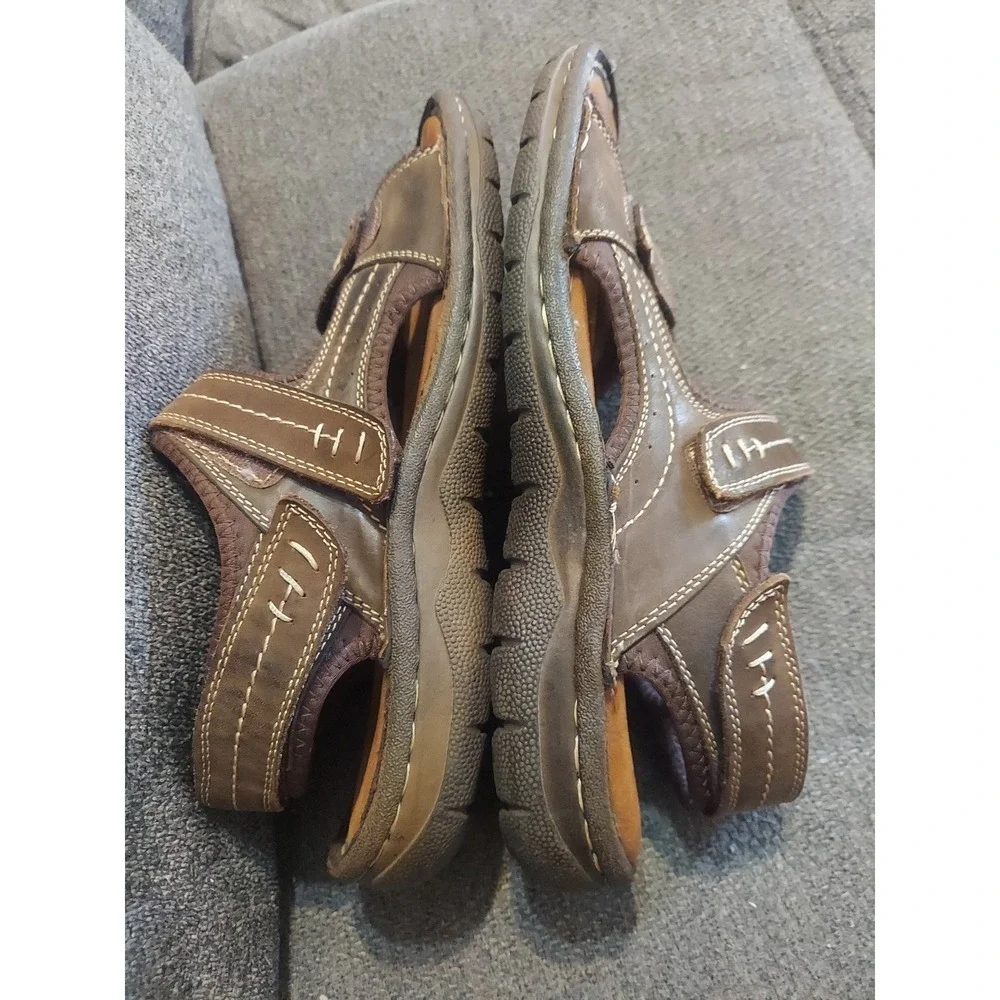 Propet Jordy Men's Sandal,‎ Coffee Bean, Size 12 M(D) Leather Upper Summer Shoes